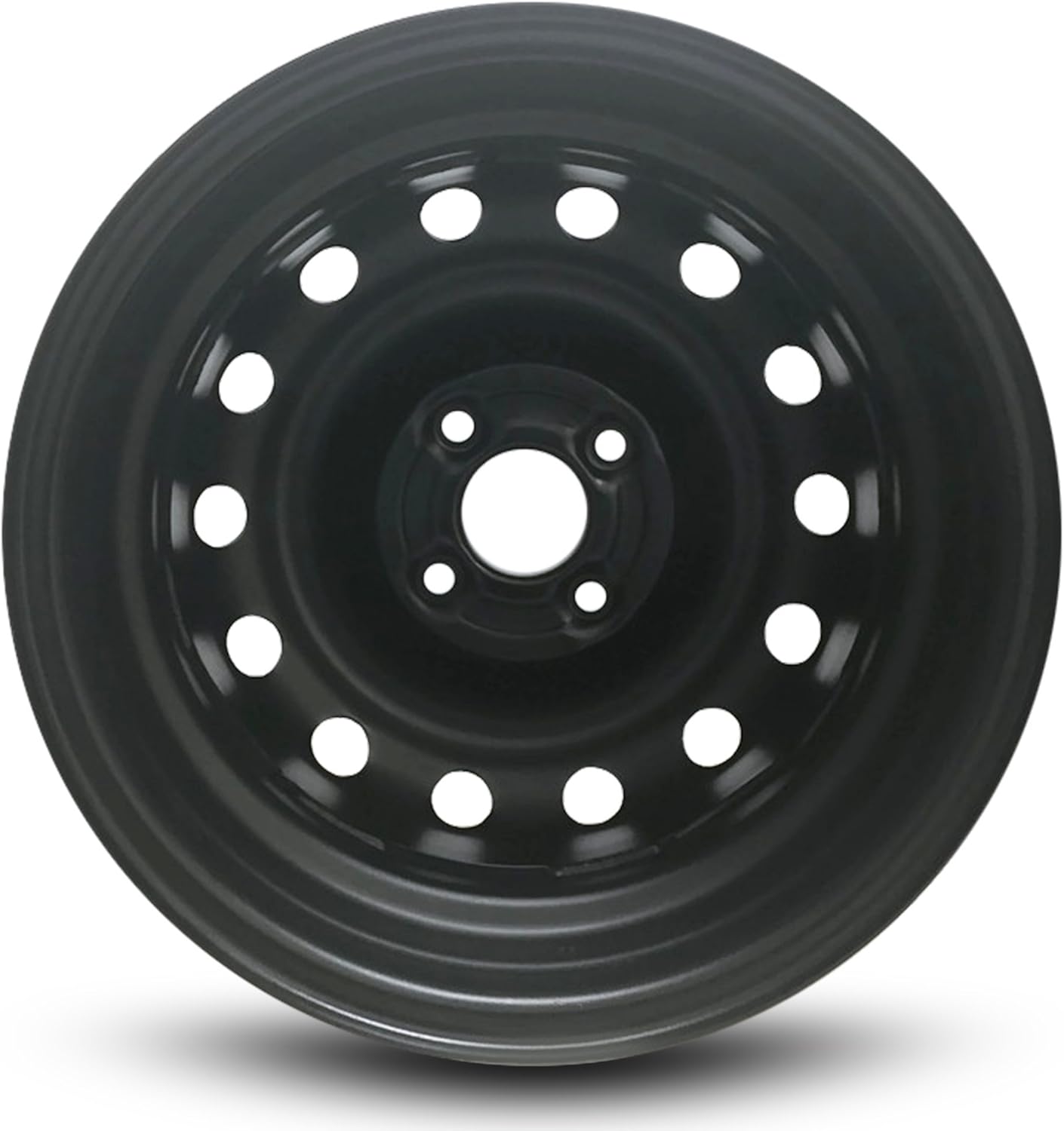 Road Ready Car Wheel For 2005-2011 Chevrolet Aveo 2009-2010 Pontiac G3 2005-2010 Pontiac Wave 14 Inch 4 Lug Black Steel Rim Fits R14 Tire