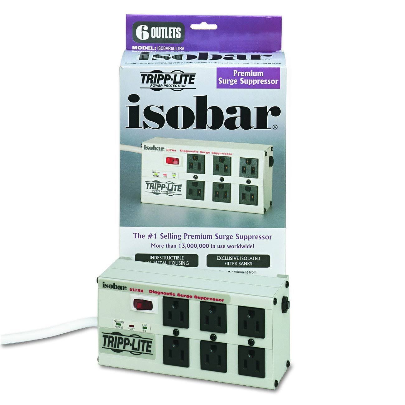 Tripp Lite Isobar 6 Outlet Surge Protector Power Strip 6ft Cord Righ