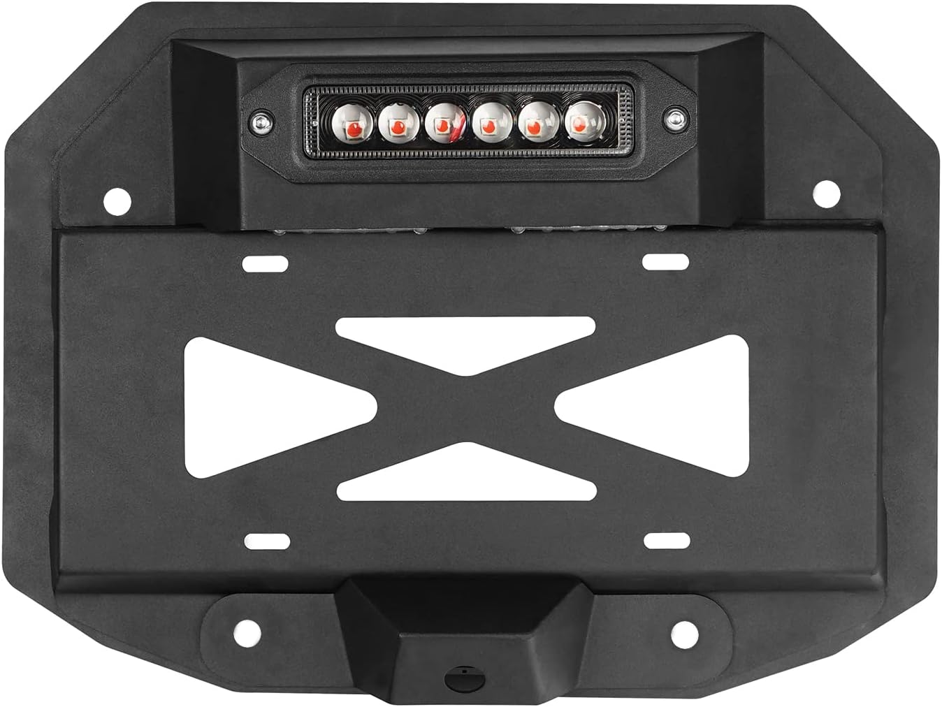 u-Box JK Spare Tire Delete License Plate Relocation Kit w/ 2X Plate Illuminate Light & Third Brake Light for Jeep Wrangler JK 2007-2018 & Unlimited