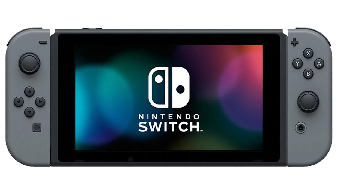 Nintendo Switch Gray & Gray Joy Con with HeadSet Bolt Axtion Bundle Accessories Used