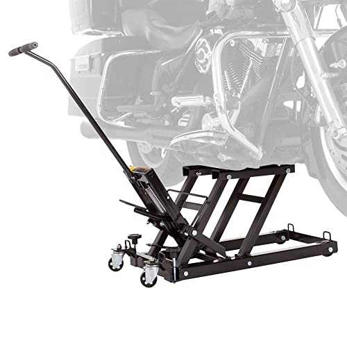 Black Widow Motorcycle or ATV Lift Jack Stand Hydraulic Operation Steel, 1,500 lb. Capacity