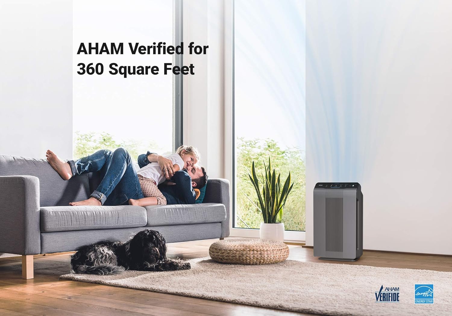 Winix 5300-2 Air Purifier with True HEPA, PlasmaWave and Odor Reducing Carbon Filter,Gray