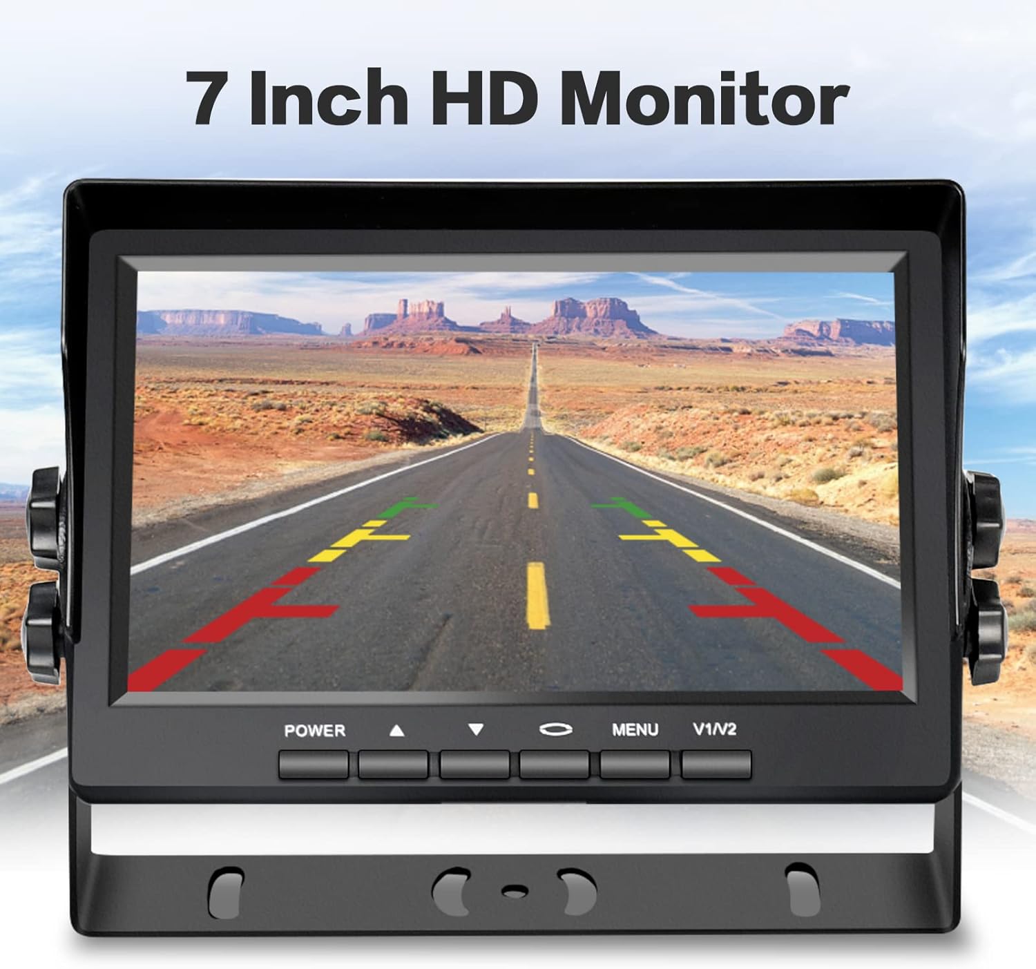 CDSPY RV Backup Camera HD with 7 Inch Monitor Kit 18 IR LED Rear View Camera Super Night Vision Reverse Wired Back Up Camera System for