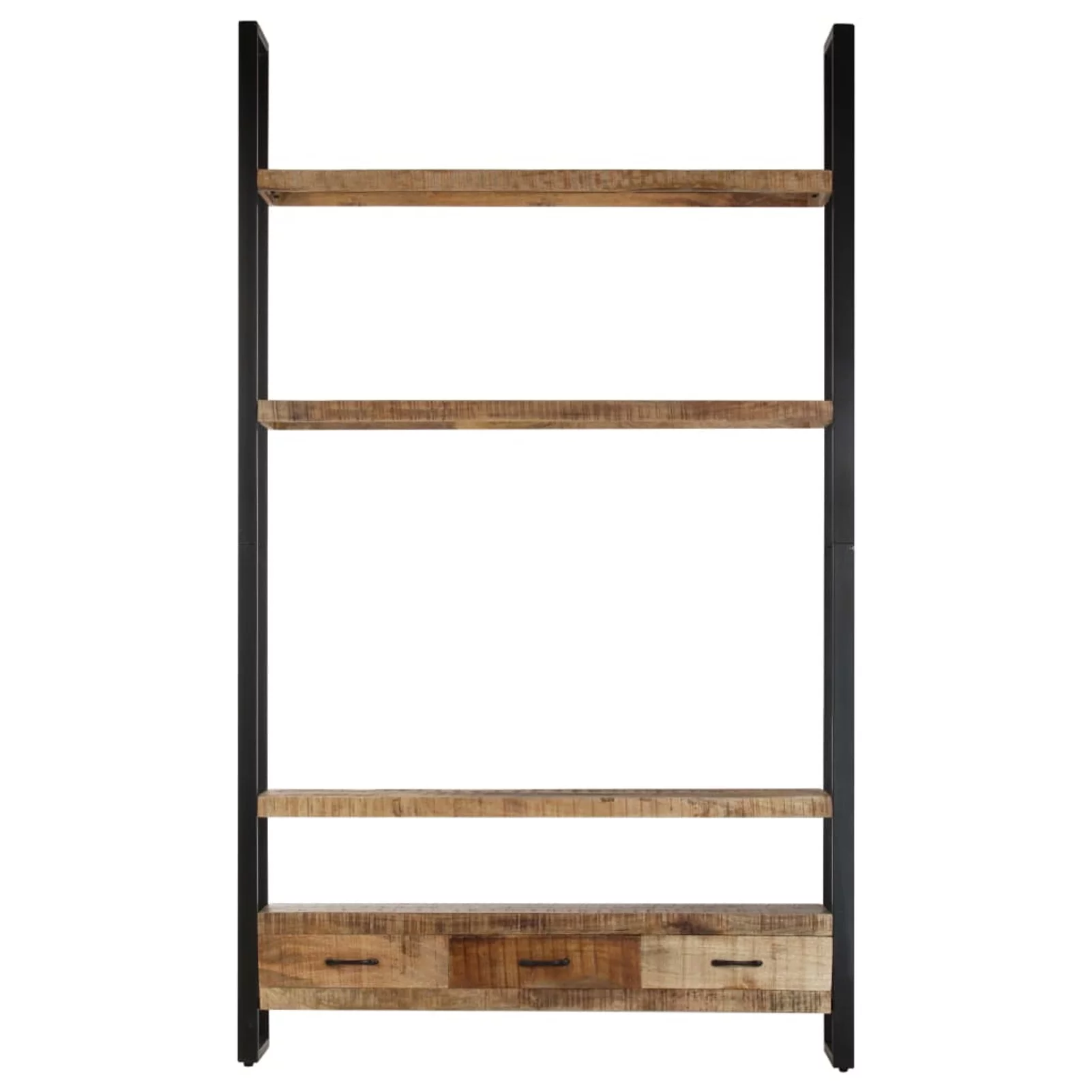 moobody Highboard with 3 Drawers and 3 Storage Shelves Mango Wood Sideboard Wooden Storage Cabinet for Living Room, Bathroom, Bedroom