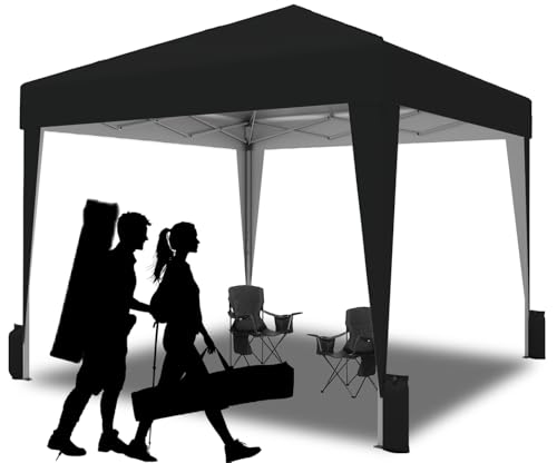 SANWAY 10x10 Pop Up Canopy Tent with Sidewalls x 4 &ndash; Easy Setup Canopy Tent, Waterproof, UV-Resistant