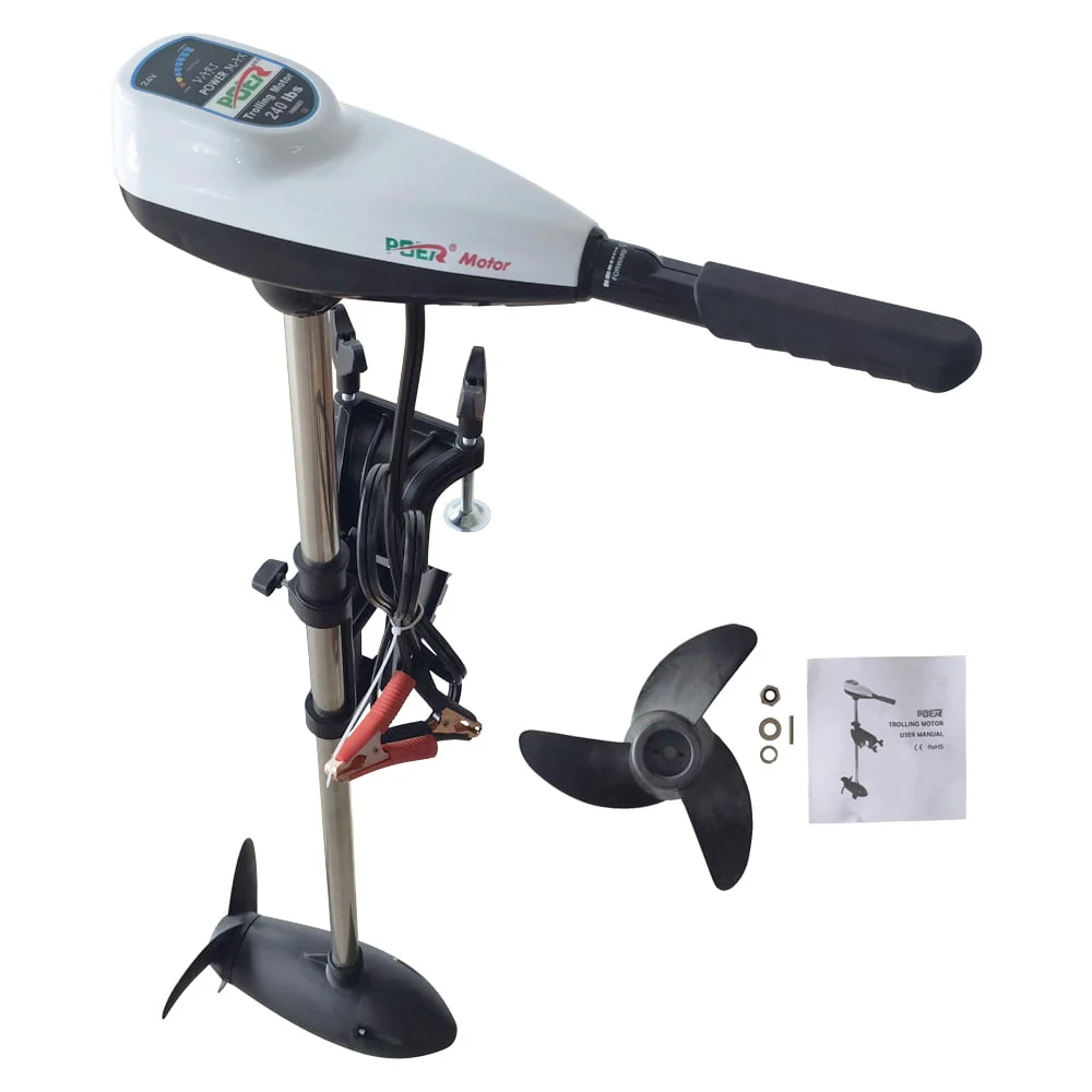 Techtongda 240lbs Thrust Electric Outboard Motor Outboard Engine Saltwater Electric Trolling Motor 24V