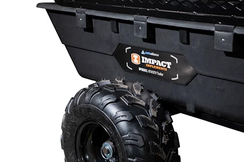 Impact IMPLEMENTS® 1500lb Utility Cart Cargo Trailer with Solid Steel Floor for Lawn/Garden Tractors, ATV's