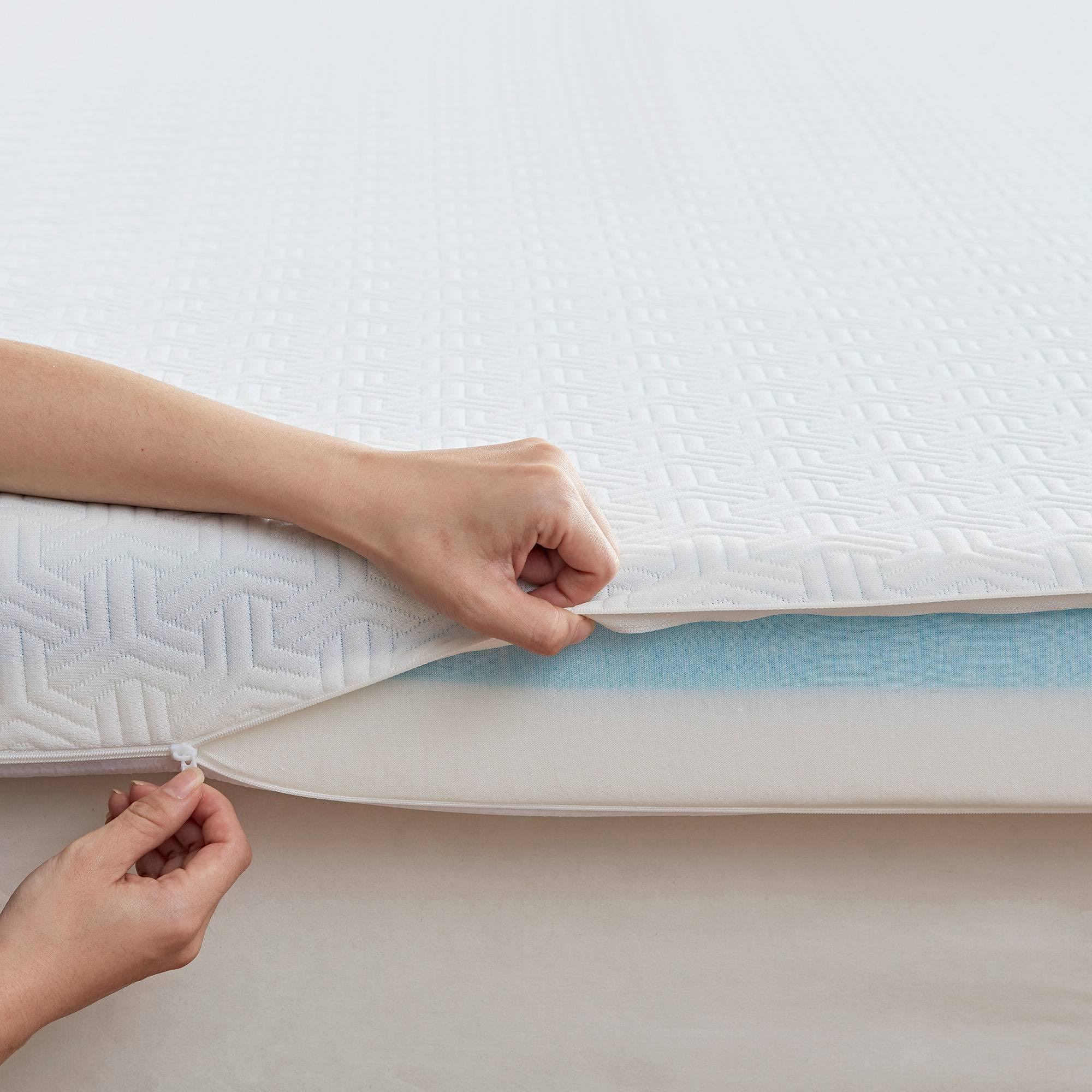 Sleep Philosophy 4x22 Memory Foam Mattress Topper, Twin, White