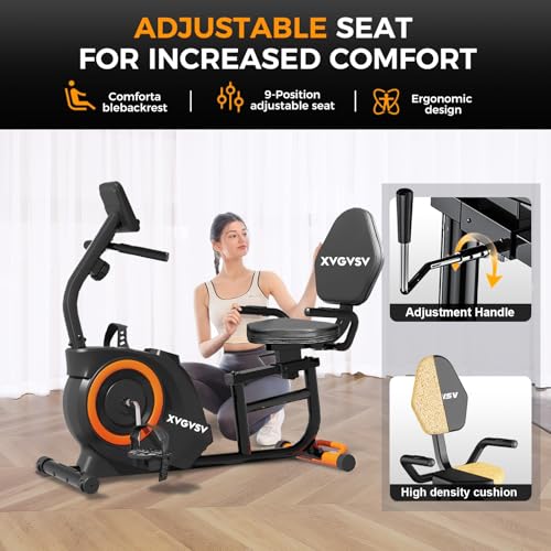 Recumbent Exercise Bike, Recumbent Stationary Bike for Home
