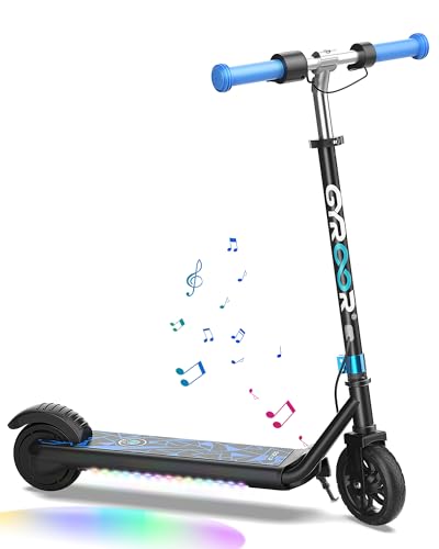 Gyroor H30 Max Electric Scooter for Kids, LED Dispaly, 150W Powerful Motor, Dual Brake System, Adjustable Height and Speed, Best Presents for Kids