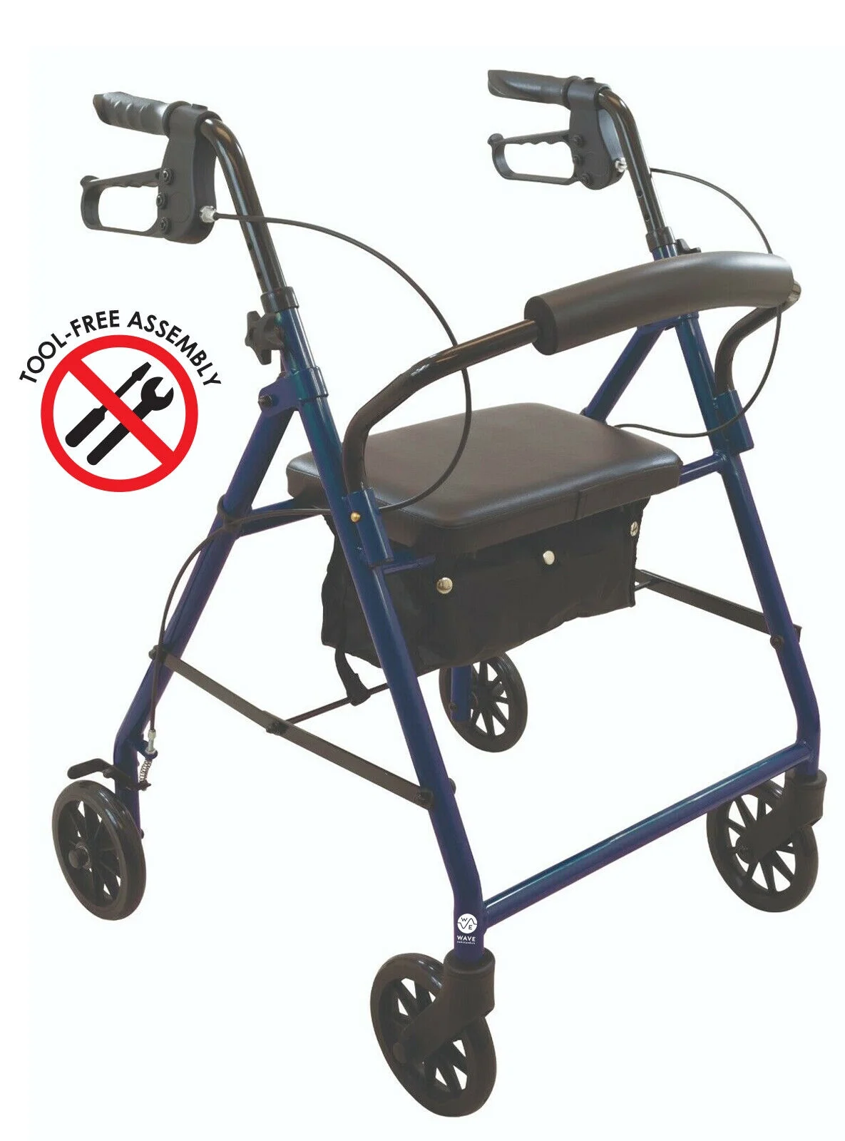 Medical Foldable Lightweight Rollator Walker With Wheels, Seat, and Storage Bag - Curated Treasures Market