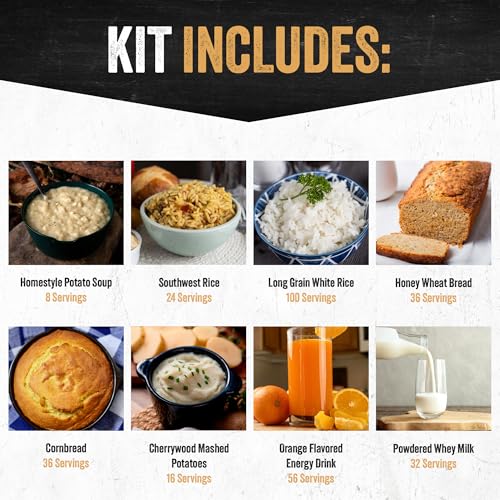 Ready Hour 3-Month Emergency Food Supply (846 Servings), 3-Month Kit, Food Storage Meal Entr&eacute;es, Real Non-Perishable Meals