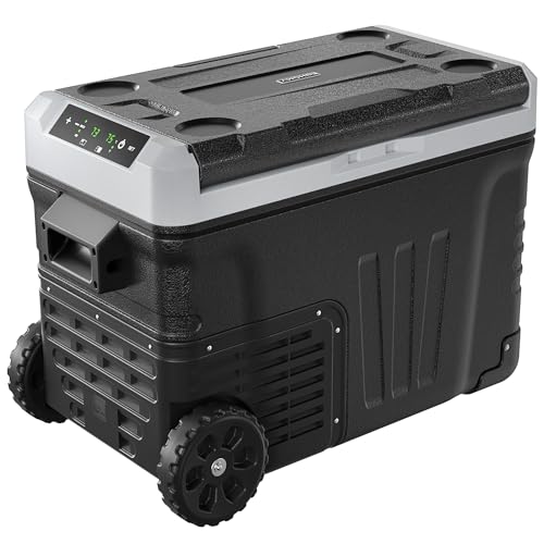 EUHOMY 12 Volt Refrigerator, 37QT(35L) Electric Cooler, Portable Freezer 12V/24V DC 110-240V AC, 12V Fridge -4�H~68�H