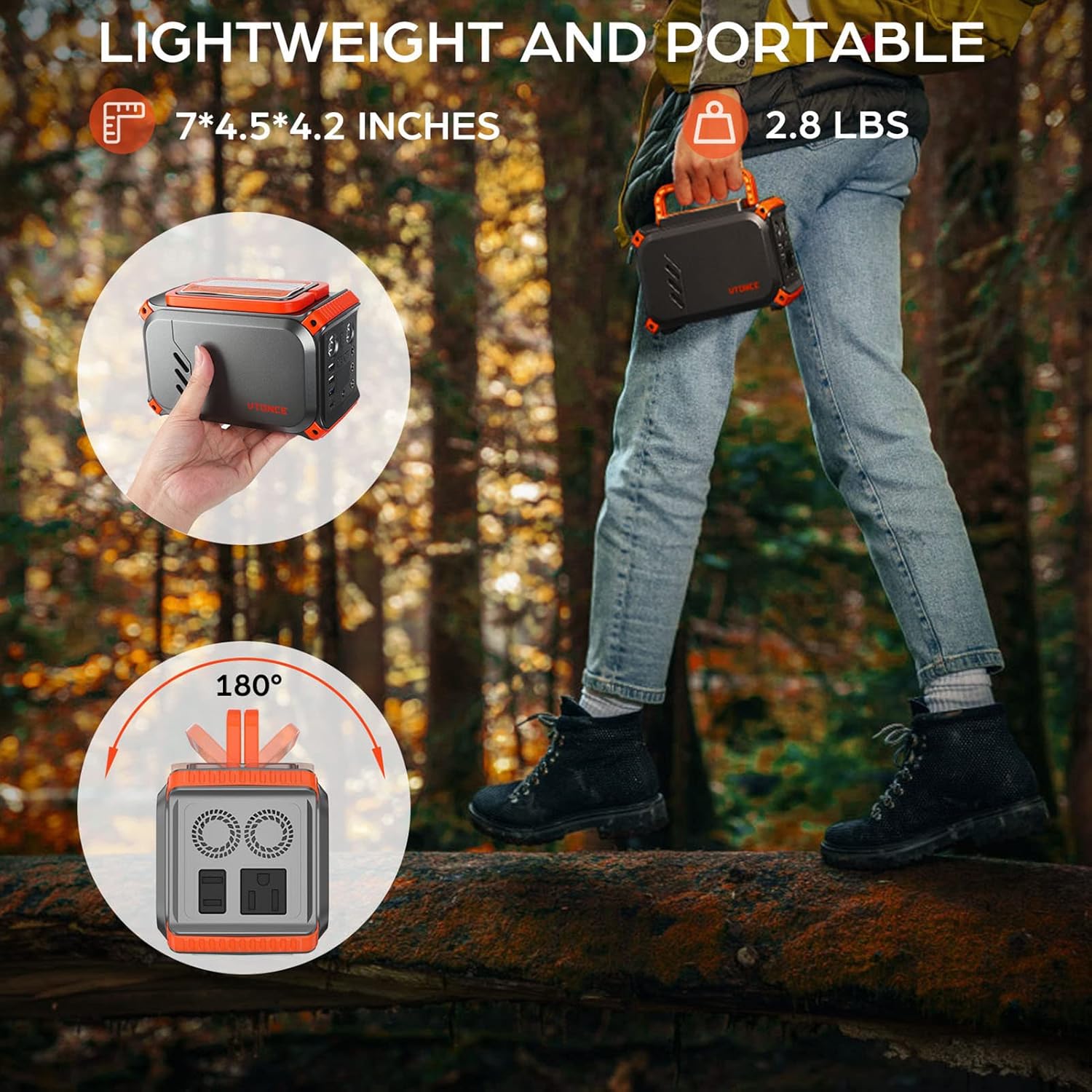 200W Portable Power Station, VTONCE 178Wh/48000mAh Backup Lithium Battery