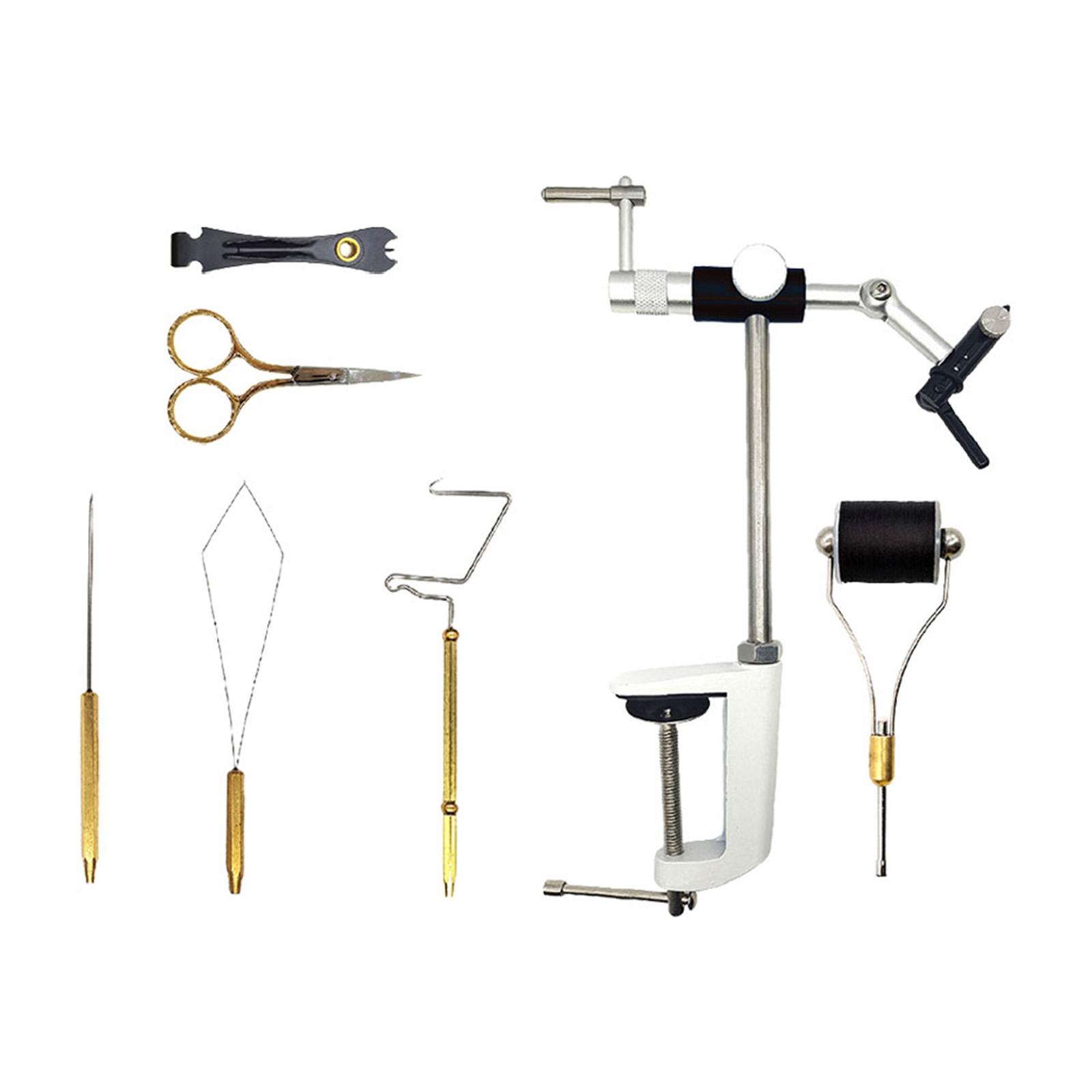 Rotary Fly Vise Lightweight Holder Fly Tying Thread Tool Fly Tying Set Jigs Travel Outdoor Flying Tie Vise Bobbin Heavy Duty Fly Tying Tool