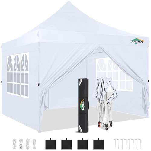 10x10 Pop Up Canopy Tent with 4 Sidewalls and Mesh Windows 2.0