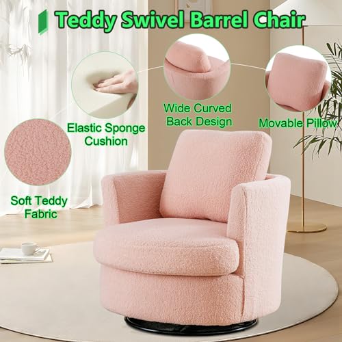 ODUWA Swivel Barrel Chair Set of 2