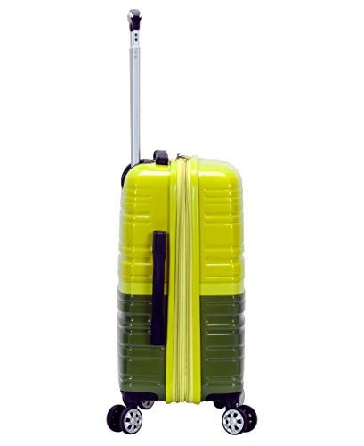 Rockland Melbourne Hardside Expandable Luggage with Spinner Wheels, 2TONEBLUE, 2 Piece (20/28)