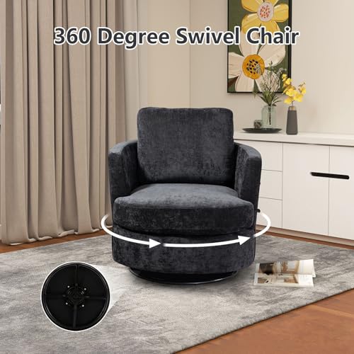 ODUWA Swivel Barrel Chair Set of 2