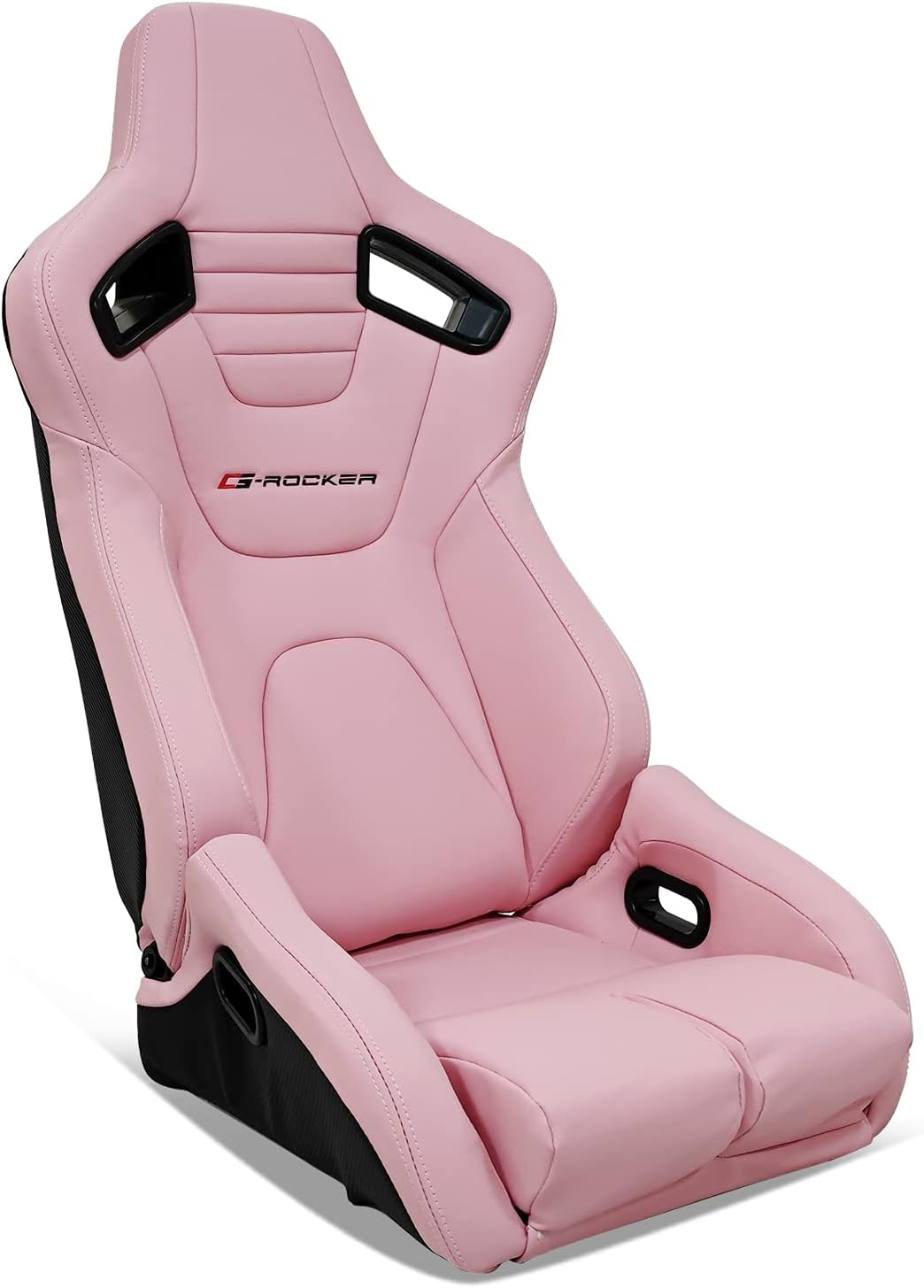 IKON MOTORSPORTS, Universal Bucket Racing Seat Left Driver Side with Dual Slider, Blue PU Leather Reclinable