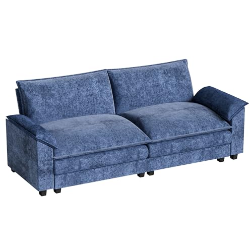 Homall 119" Modular Sectional Sofa, L Shaped Sofa Couch with Reversible Ottoman, DIY Combination Chenille Deep 3-Seat Cloud Couch for Living Room