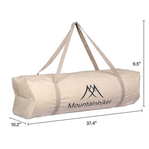 4-5 Person Mongolian Tent, Glamping Tent with Cool Ventilation Mosquito Net Doors & Windows