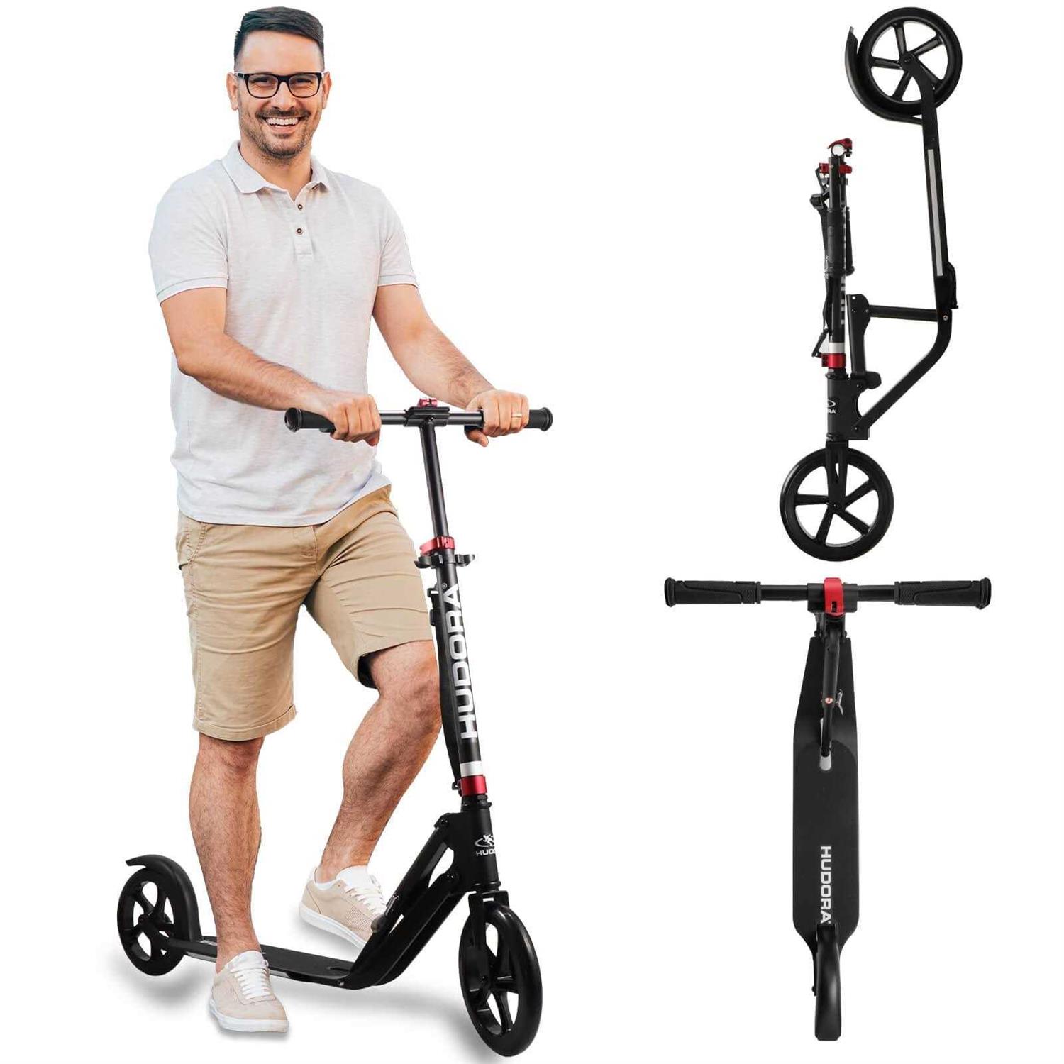 Hudora Folding ,Adjustable Height Scooter for Adults 300 Lbs ,Teens 12 - Sports Supplies Online Store