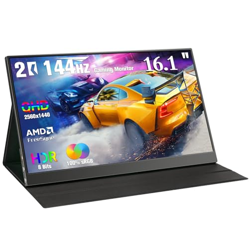 Feiasia Portable Monitor Extremely Slim&Lightweight 15.6 Inch 1080P USB-C Laptop HDMI Computer Display Gaming Monitor with Smart Cover&Speakers