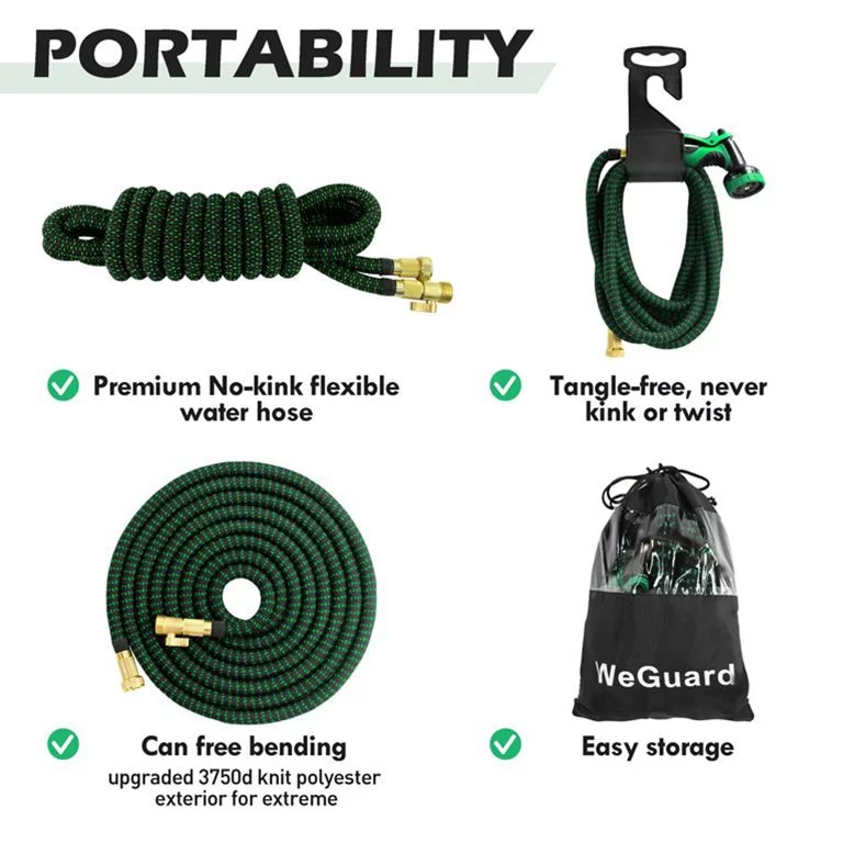 100FT Garden Hose,10 Function Spray, Durable, No-Kink Water Hose for Watering and Washing - Curated Treasures Market