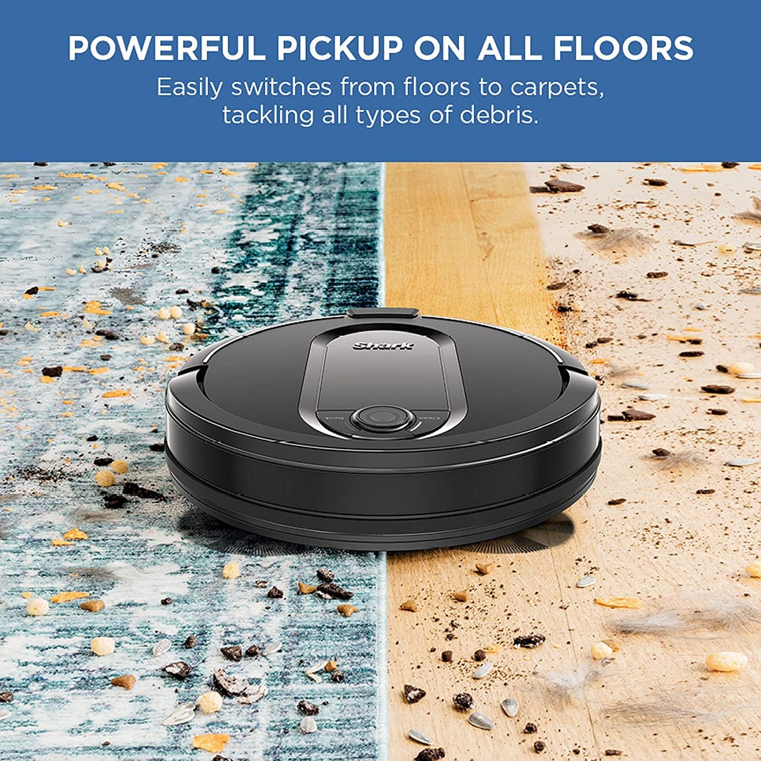 Shark IQ Robot Self-Empty XL Robotic Vacuum with Home Mapping, Self-Cleaning Brushroll, WiFi Connected, Compatible with Alexa, Black (RV1001AE)