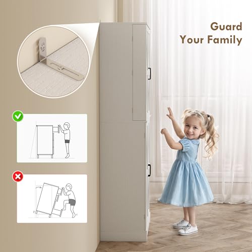 HOMCOM 72" Farmhouse Kitchen Pantry Cabinet, Freestanding Tall Storage Cabinet with 4 Barn Doors, 4 Adjustable Shelves and 8 Door Shelves
