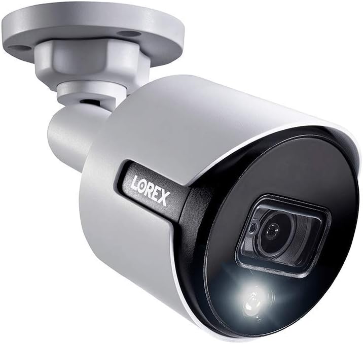 Lorex 5MP Super HD Weatherproof Indoor/Outdoor Add-On Analog Bullet Security Camera w/ Warning Light and Remote-Triggered Sirens & Color Night Vision