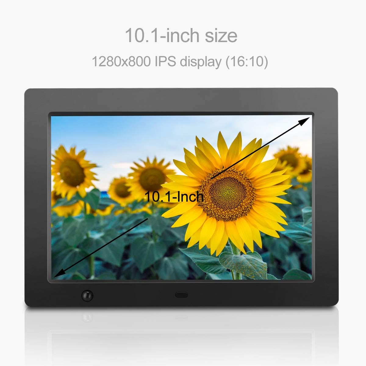 Digital Frame for Photos 10 inch with Slideshow Digital Picture Frame with HD IPS Display Picture Frame with Motion Sensor/Video/Background