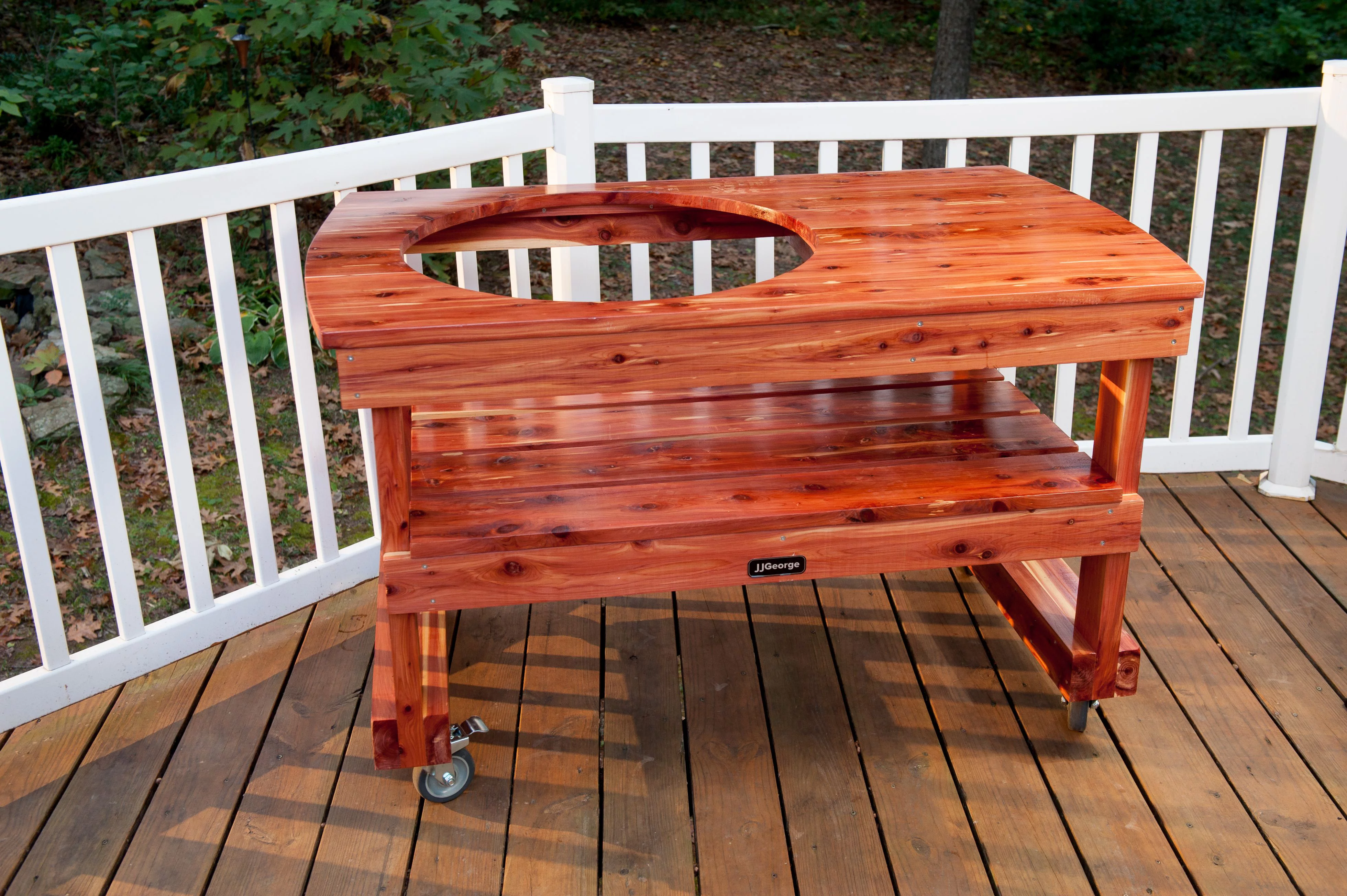 JJGeorge Long Table for XL Big Green Egg