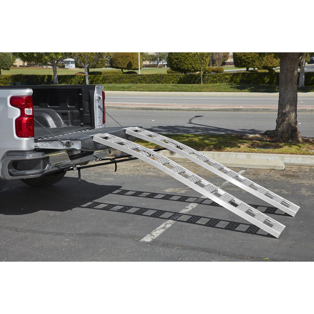 HAUL-MASTER 1500 lbs. Capacity, 12 in. x 90 in. Arched Aluminum Ramps, Set of 2