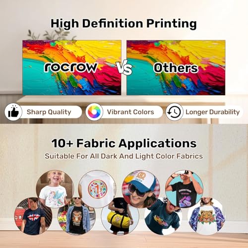 L8 DTF Printer, A4 Transfer Printing Machine with White Ink Mixing, Automatic Cleaning for DIY Print, Customized Printing, Includes Heat Press, Ink
