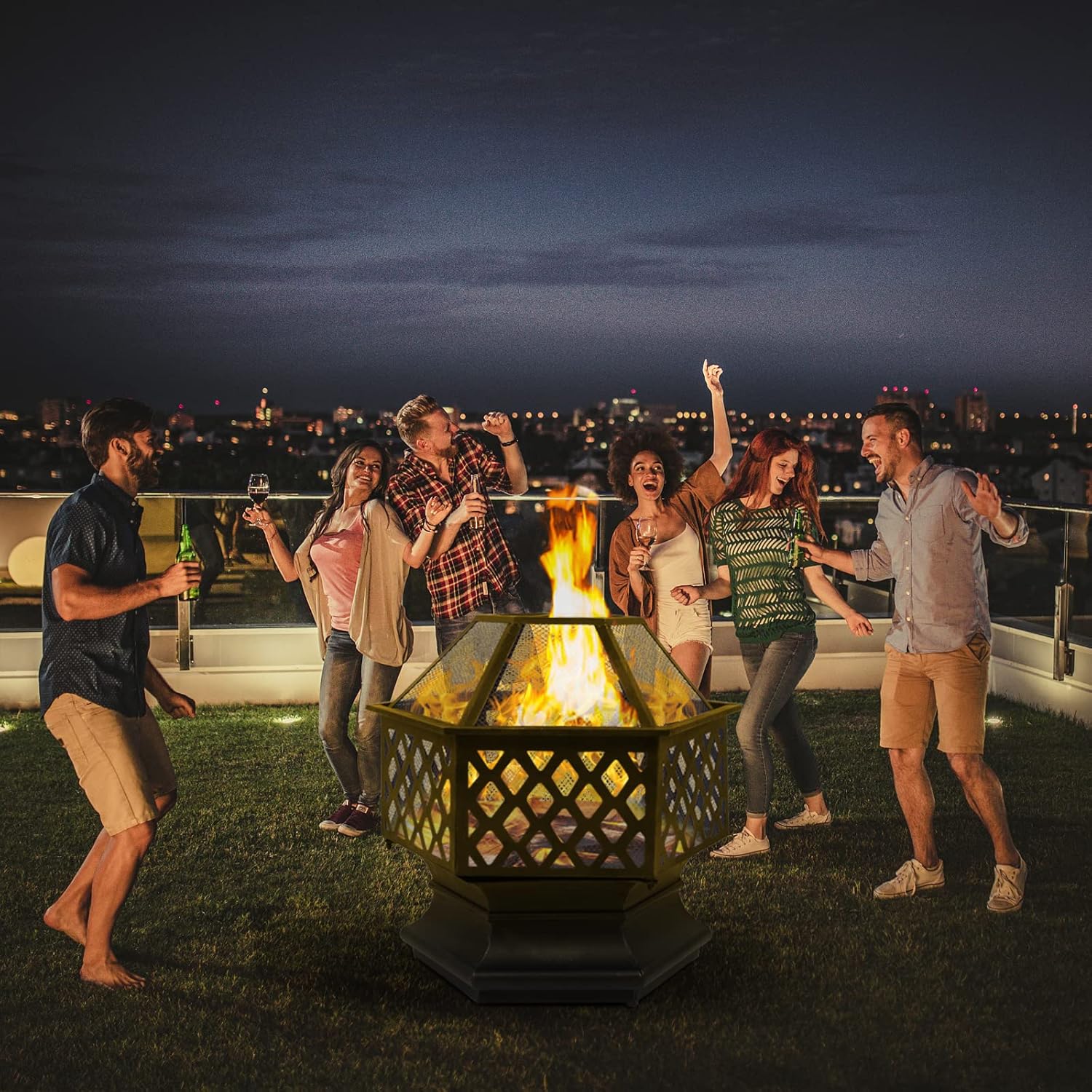 Bonnlo Portable Fire Pit 24''