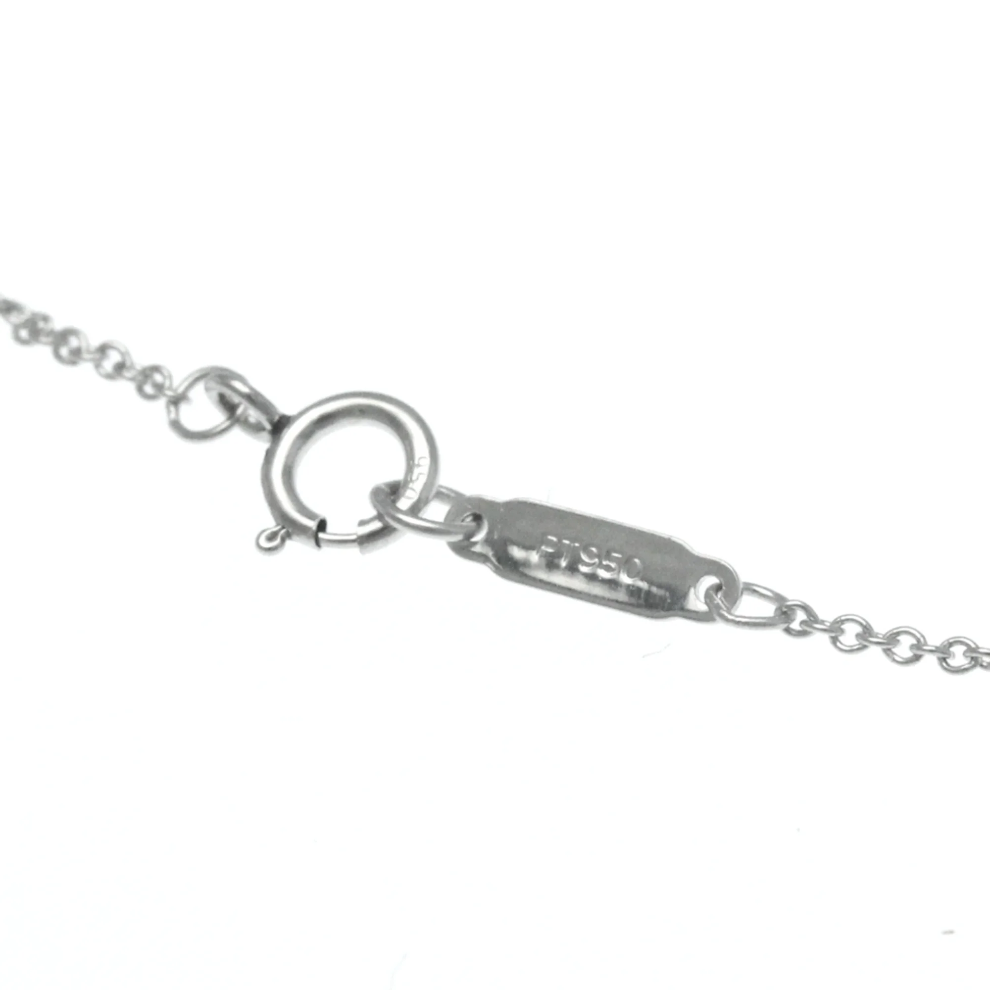 Pre-Owned Tiffany Sentimental Heart Necklace Platinum Diamond Men,Women Fashion Pendant Necklace (Silver) (Good)