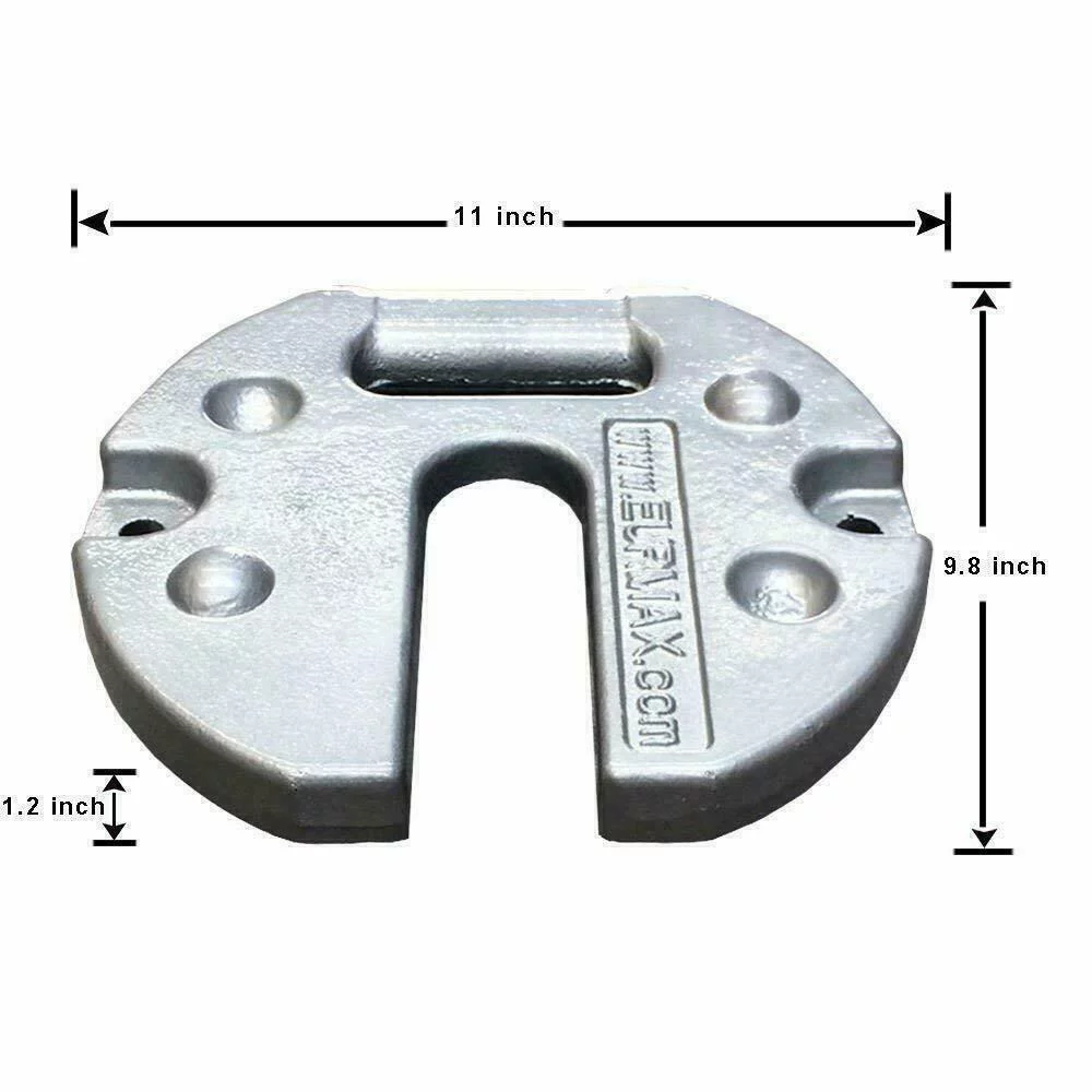 Eurmax Canopy Weights,Silver Iron Weights for Pop up Canopy,2-Pc Pack,44 Lbs - Radiant Selections