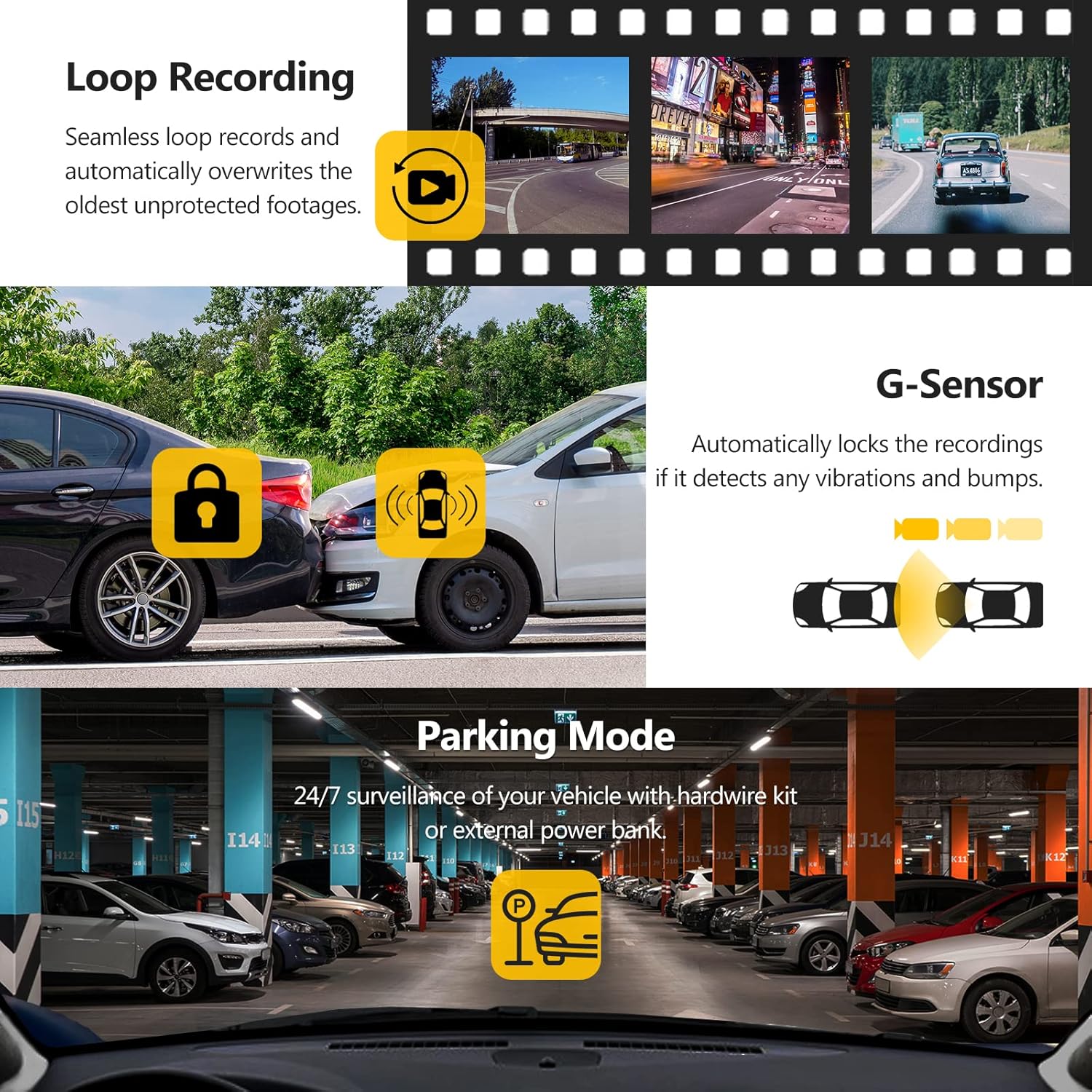 Z-Edge 4K Dual Dash Cam Built-in WiFi, Touch Screen Front and Rear Dash Cam FHD 1080P with Night Mode, 32GB Card Included,155 Degree Wide Angle, WDR
