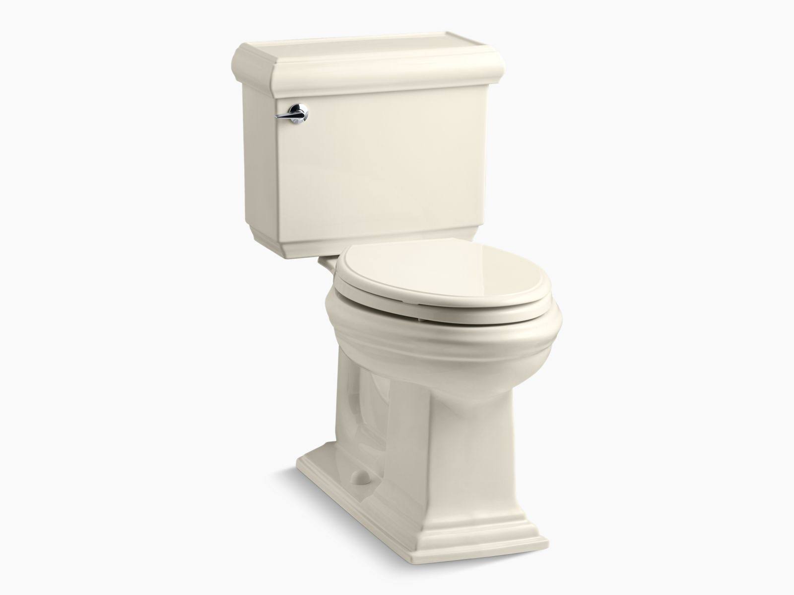 Kohler K-3816-U Memoirs 1.28 GPF Two Piece Elongated Toilet with Classic Design Almond