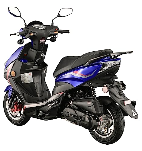 HHH X18 150cc Scooter Street Motorcycle Gas Moped 150cc Adult Bike with 10 inch Aluminum Wheels (Choose Your Color : Red, Black & Blue)