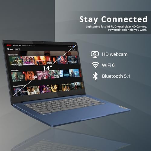 Lenovo IdeaPad Slim 3 Chromebook, 14&Prime; FHD IPS Anti-Glare Touchscreen, MediaTek Kompanio 520, 4GB LPDDR4X