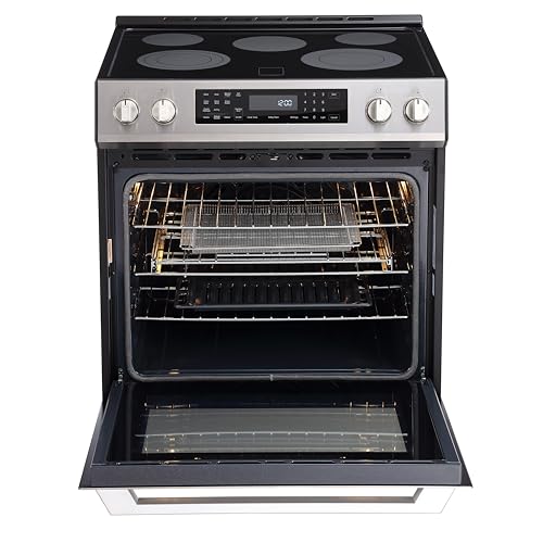 Rangaire Stainless Steel Gas/Electric/Induction Range 4 and 5 Cooktop Burners, True Convection, Steam and Self Clean