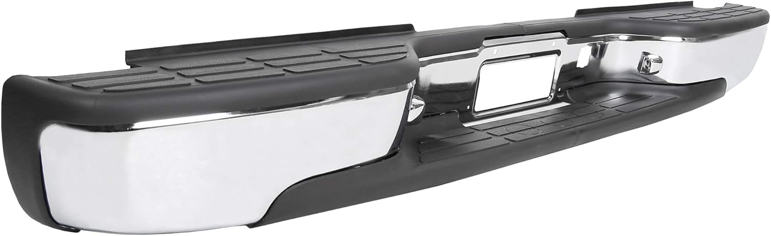 Rear Step Bumper For 1999-2007 Chevy Silverado GMC Sierra 2500 HD 3500 Truck Chrome Steel Replacement for GM1103129 12504134