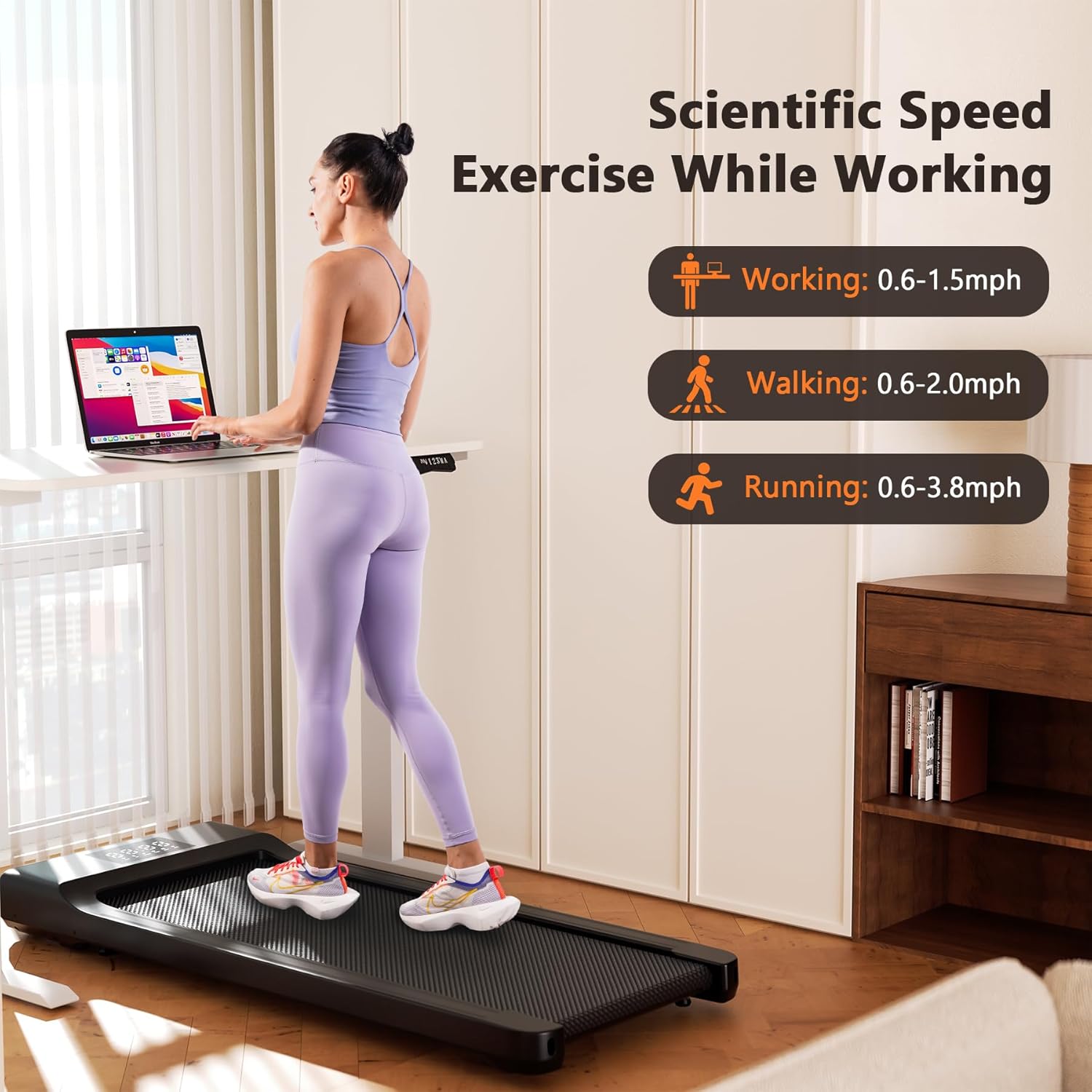 Walking Pad, Walking Treadmill in LED Display, Under Desk Treadmill for Home/Office with Remote Control