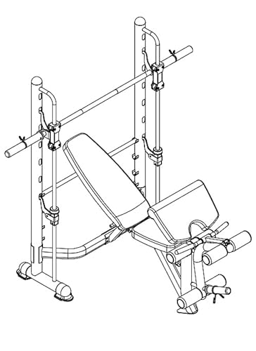 MiM USA Compact Smith Machine | Squat Rack for Home Gym | Multi Gym Machine