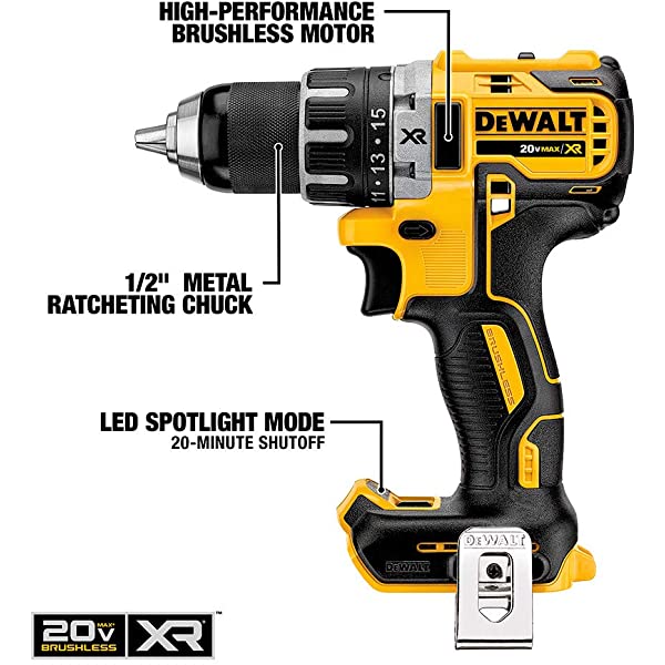 DEWALT 20V Max Cordless Drill Combo Kit, 2-Tool (DCK240C2),Yellow/Black Drill Driver/Impact Combo Kit 20V Combo Kit