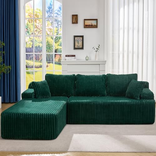 Modular Sectional Sofa Couches L-Shape Couch 3 Seat Modular Sofa Memory Foam Sectional Couches for Living Room