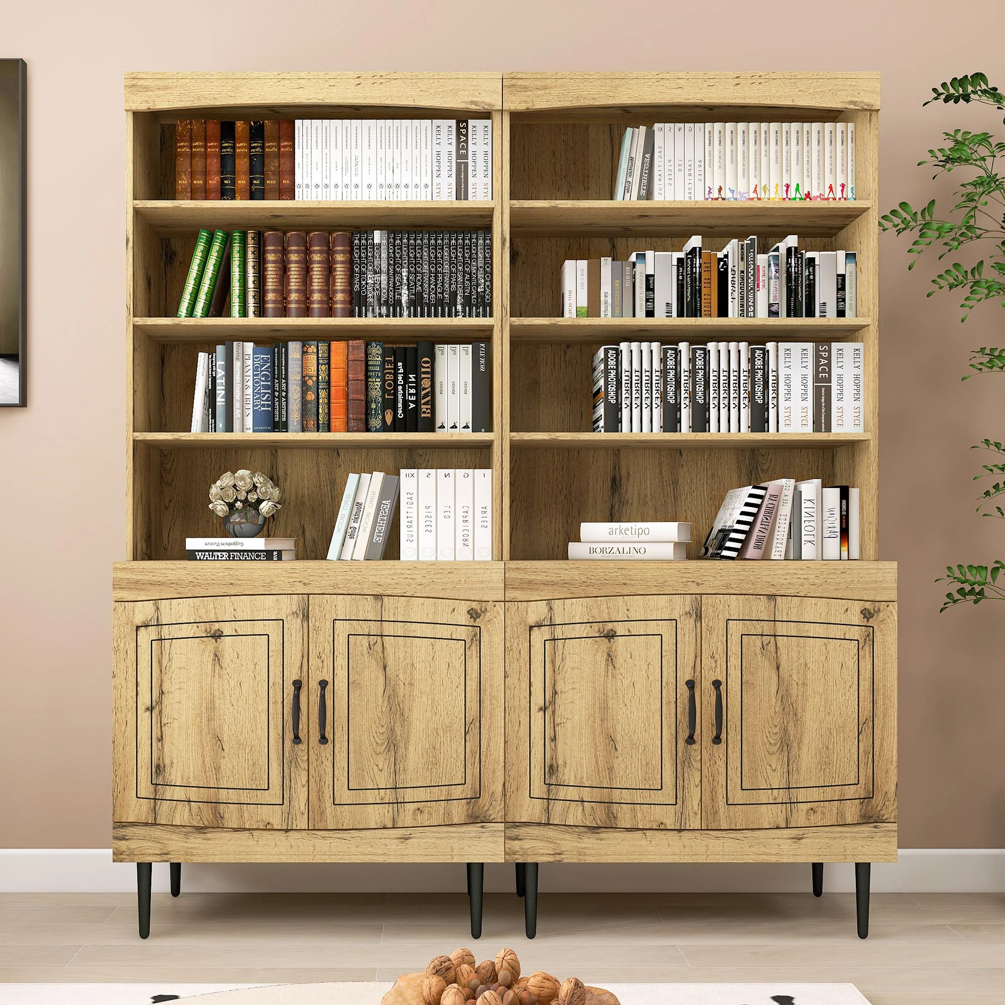 72" Kitchen Pantry Cabinet, Tall Storage Cabinet, Pantry Cupboard with Doors and Adjustable Shelves, Modern Utility Pantry Cabinet for Dining Room